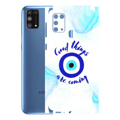 Samsung M/F/Note/Flip and C Phone Skins (All Models) - Evil Eye Good Things Are Coming - 3D Embossed Finish (L-322) Samsung Galaxy M31