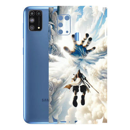 Samsung M/F/Note/Flip and C Phone Skins (All Models) - Big Hand With Monkey King - 3D Embossed Finish (L-323) Samsung Galaxy M31
