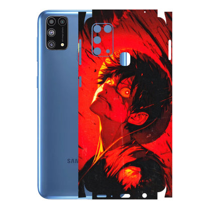 Samsung M/F/Note/Flip and C Phone Skins (All Models) - D.Luffy Power Up One Piece Anime - 3D Embossed Finish (L-326) Samsung Galaxy M31