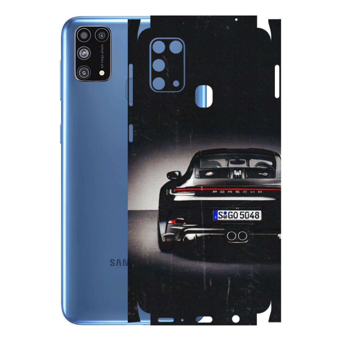 Samsung M/F/Note/Flip and C Phone Skins (All Models) - New Black Porsche GT3 - 3D Embossed Finish (L-327) Samsung Galaxy M31