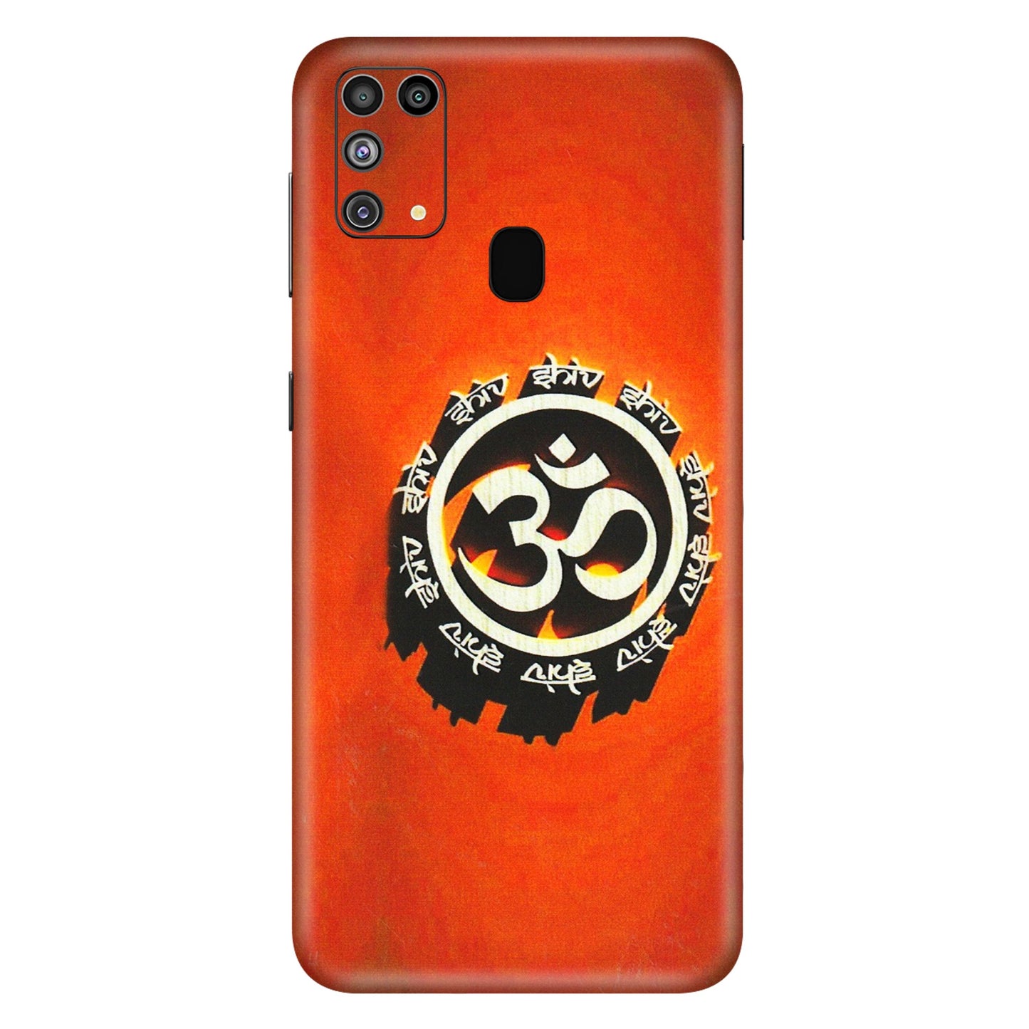 Samsung M/F/Note/Flip and C Phone Skins (All Models) - Aum Shiv Orange - 3D Embossed Finish (L-32) Samsung Galaxy M31