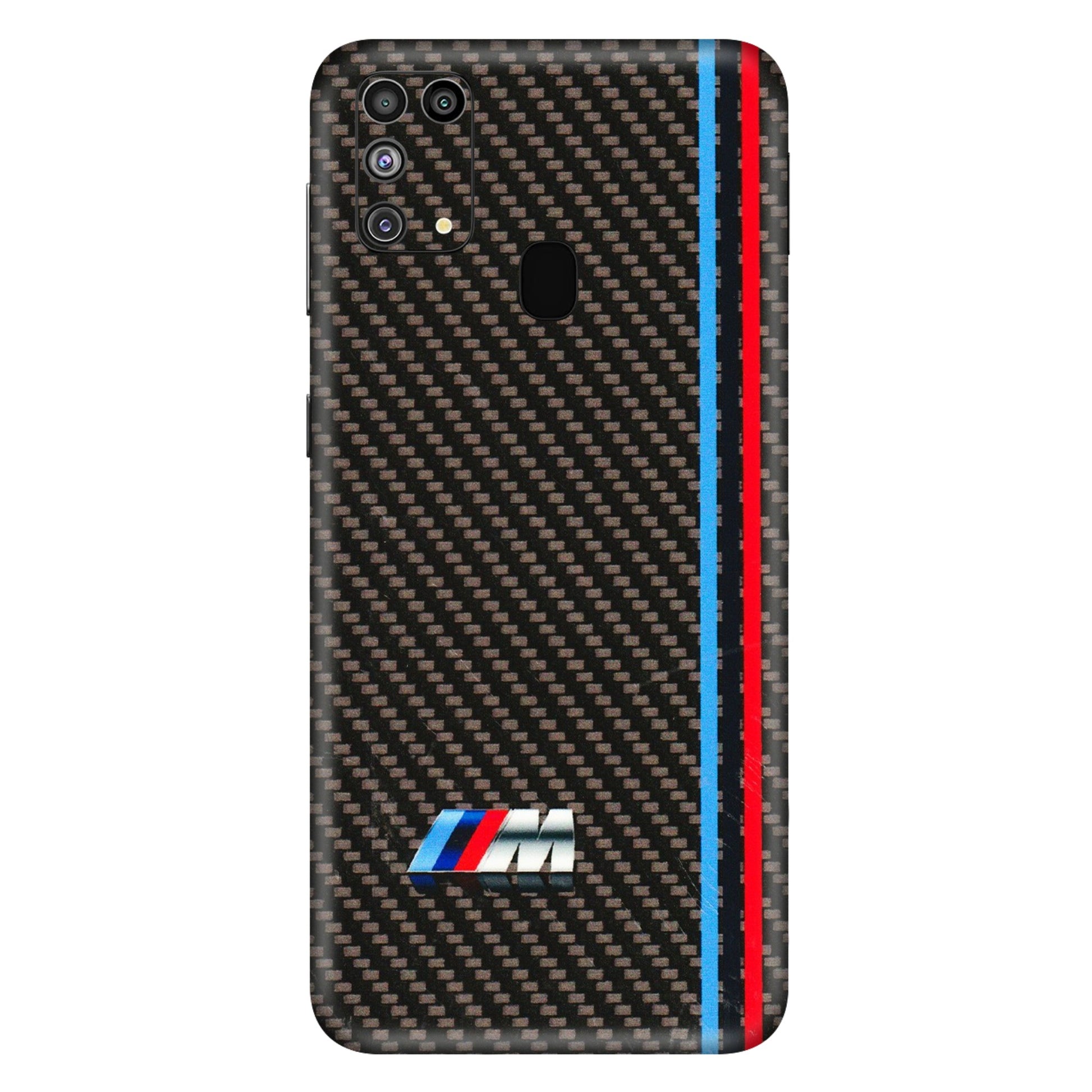 Samsung M/F/Note/Flip and C Phone Skins (All Models) - BM Carbon Fiber Feels - 3D Embossed Finish (L-38) Samsung Galaxy M31