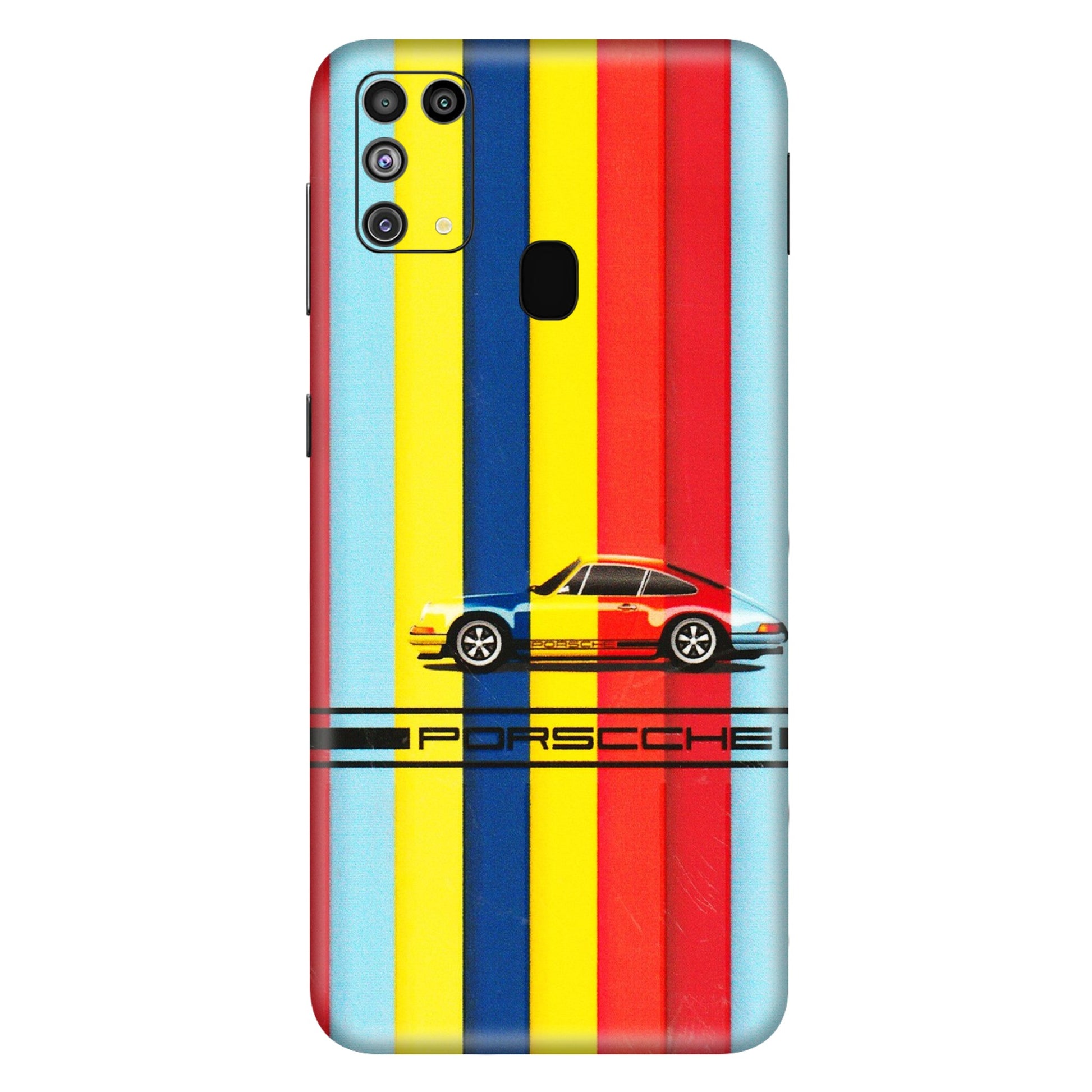 Samsung M/F/Note/Flip and C Phone Skins (All Models) - Multicolour Porche - 3D Embossed Finish (L-39) Samsung Galaxy M31