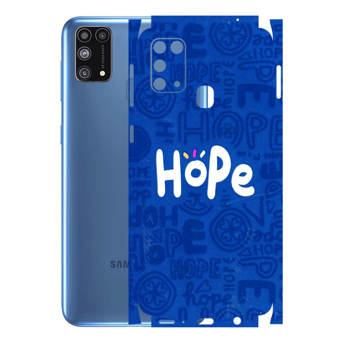 Samsung M/F/Note/Flip and C Phone Skins (All Models) - Hope Doodles Blue - 3D Embossed Finish (L-43) Samsung Galaxy M31