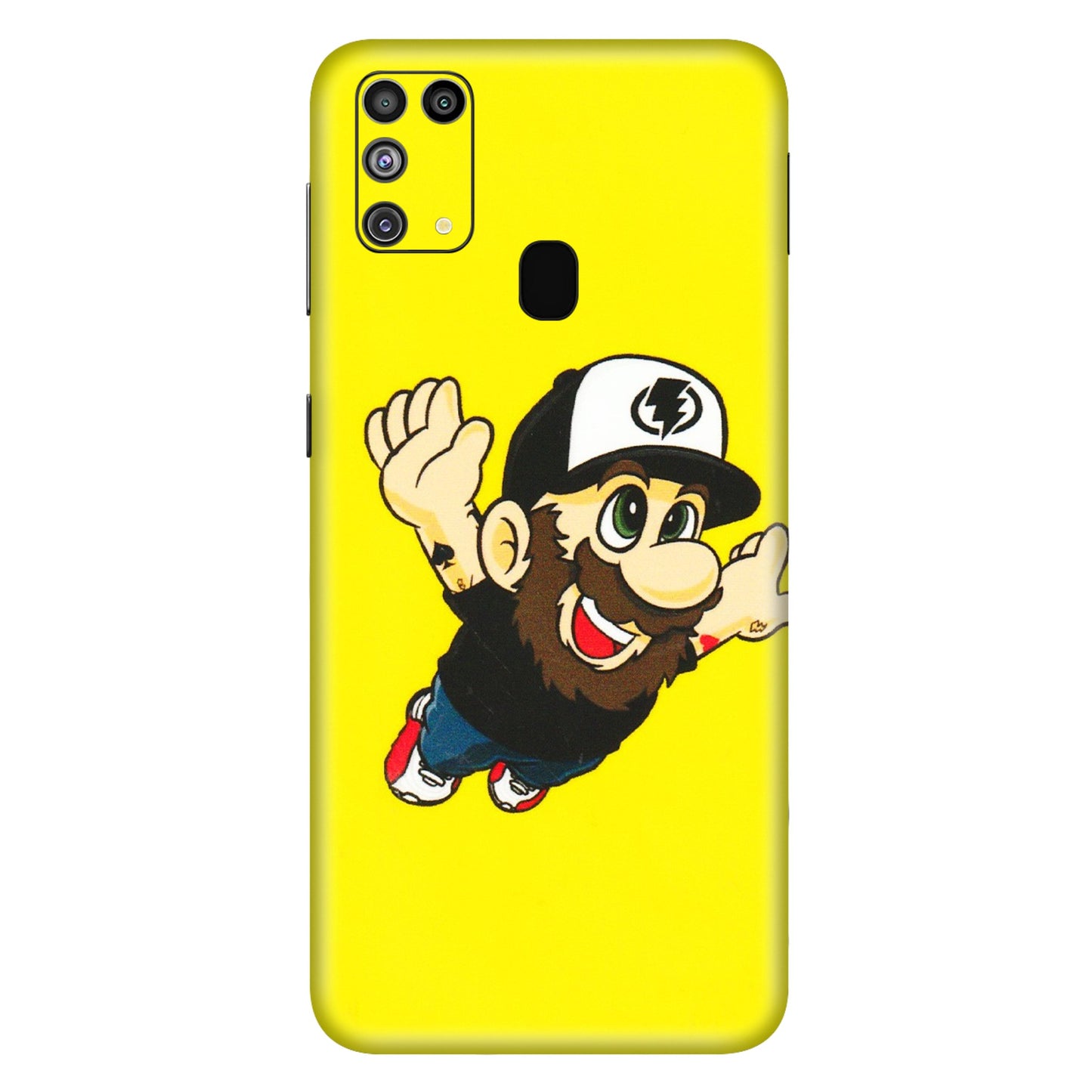 Samsung M/F/Note/Flip and C Phone Skins (All Models) - Flying Beardo - 3D Embossed Finish (L-60) Samsung Galaxy M31