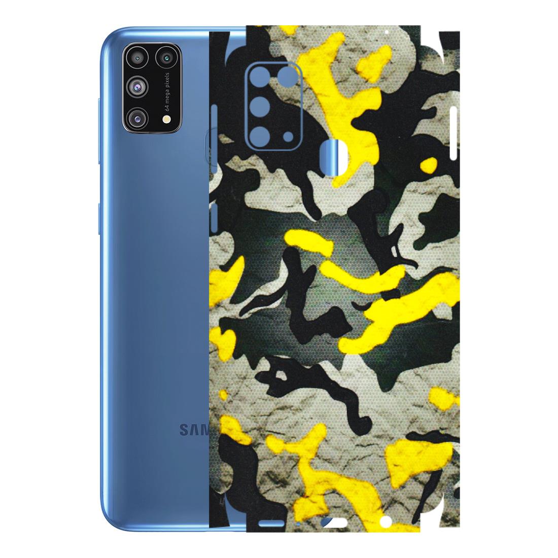 Samsung M/F/Note/Flip and C Phone Skins (All Models) - Yellow Camouflage - 3D Embossed Finish (L-61) Samsung Galaxy M31