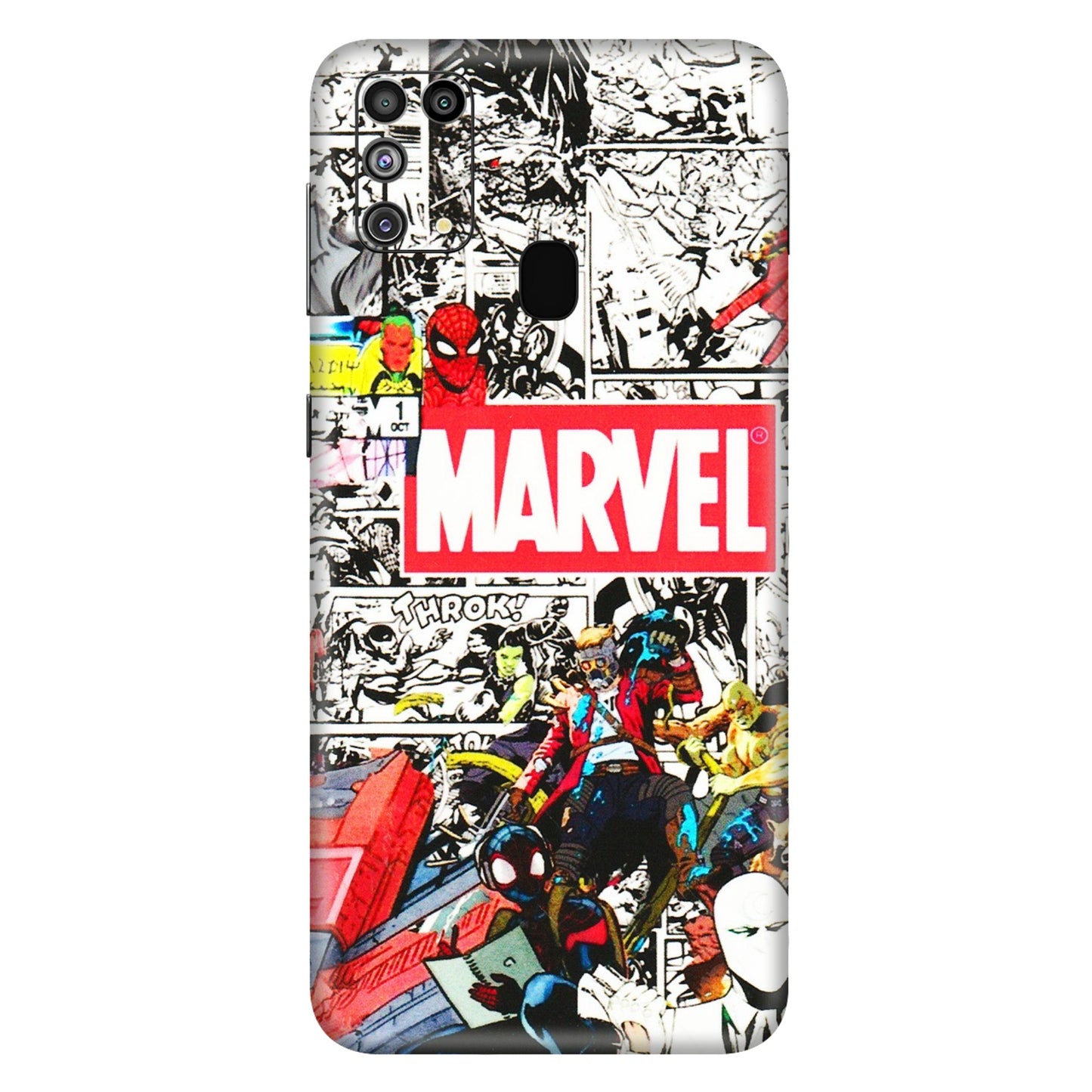 Samsung M/F/Note/Flip and C Phone Skins (All Models) - Marvel Colorful Comic - 3D Embossed Finish (L-64) Samsung Galaxy M31