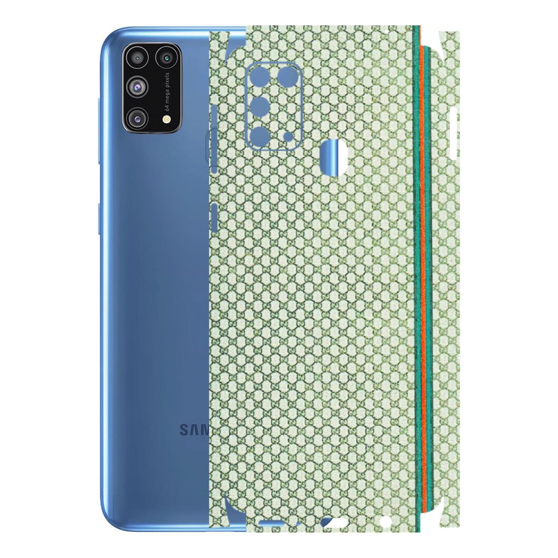 Samsung M/F/Note/Flip and C Phone Skins (All Models) - Gucci Fabric Pattern - 3D Embossed Finish (L-73) Samsung Galaxy M31