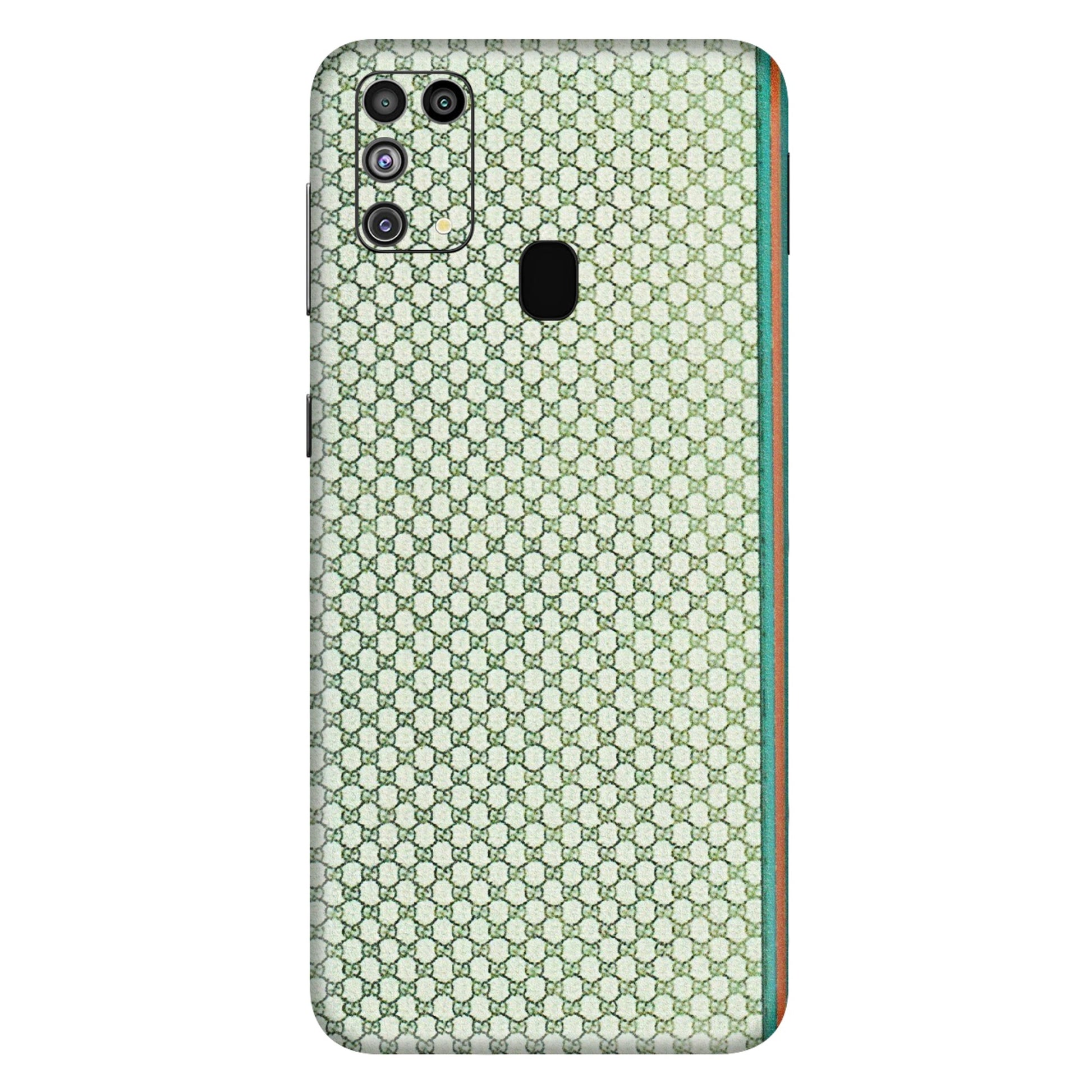 Samsung M/F/Note/Flip and C Phone Skins (All Models) - Gucci Fabric Pattern - 3D Embossed Finish (L-73) Samsung Galaxy M31