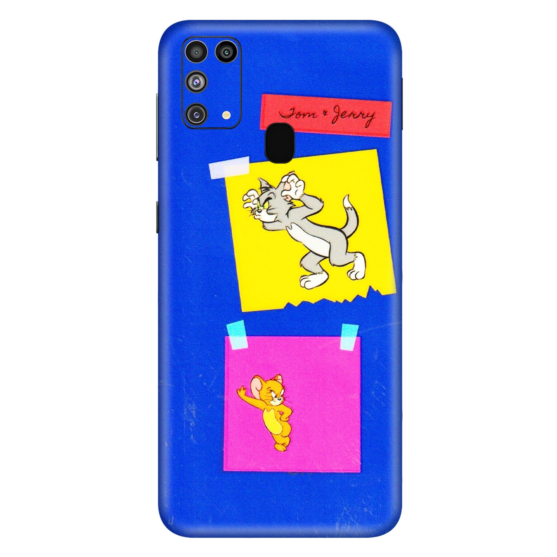 Samsung M/F/Note/Flip and C Phone Skins (All Models) - Tom N Jerry Sticky Notes - 3D Embossed Finish (L-88) Samsung Galaxy M31