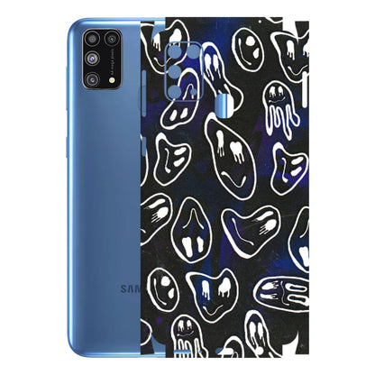 Samsung M/F/Note/Flip and C Phone Skins (All Models) - Distorted Smileys - 3D Embossed Finish (L-92) Samsung Galaxy M31