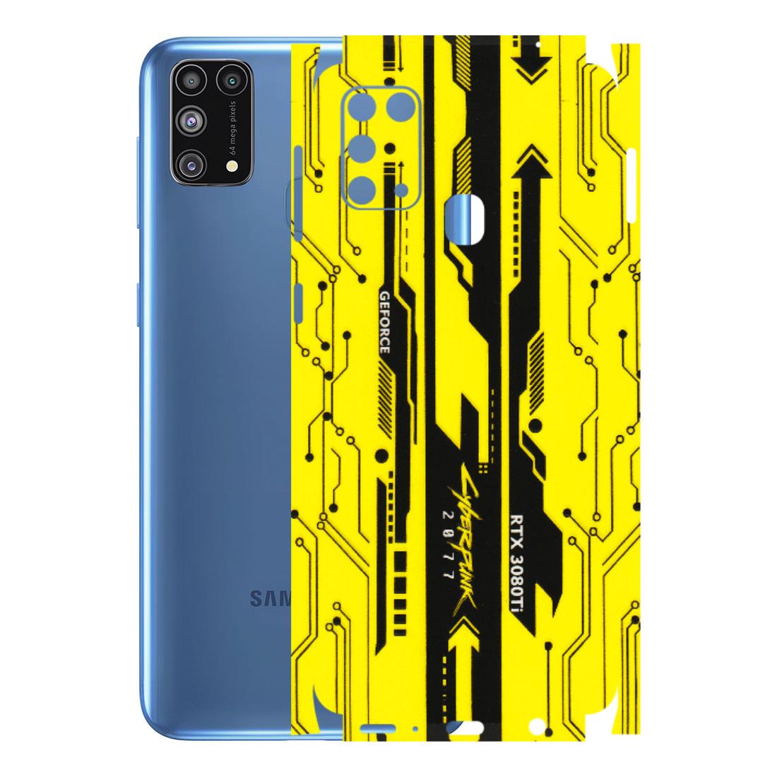 Samsung M/F/Note/Flip and C Phone Skins (All Models) - Yellow Cyberpunk - 3D Embossed Finish (L-93) Samsung Galaxy M31