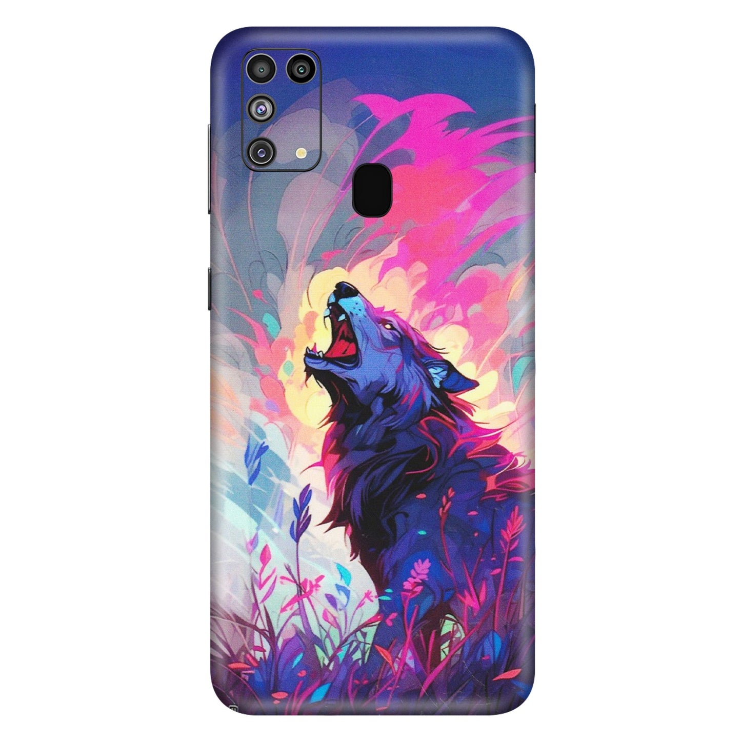 Samsung M/F/Note/Flip and C Phone Skins (All Models) - New Wild Wolf Abstract - Matte Finish (M-125) Samsung Galaxy M31
