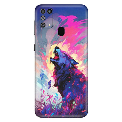 Samsung M/F/Note/Flip and C Phone Skins (All Models) - New Wild Wolf Abstract - Matte Finish (M-125) Samsung Galaxy M31