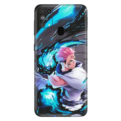 Samsung M/F/Note/Flip and C Phone Skins (All Models) - New Jujutsu Kaisen Grey Blue Anime - Matte Finish (M-127) Samsung Galaxy M31