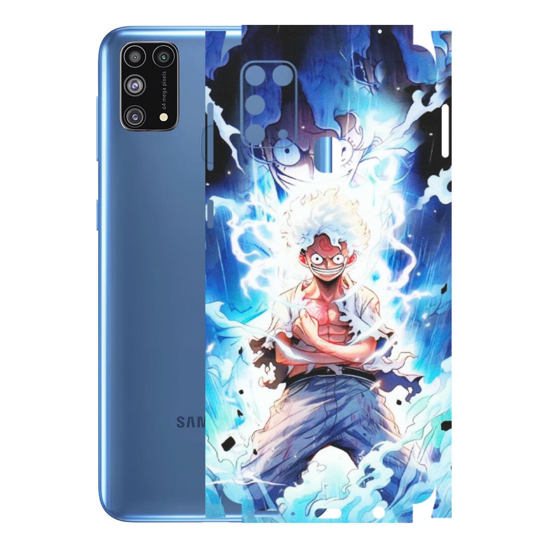 Samsung M/F/Note/Flip and C Phone Skins (All Models) - Blue Thunder Luffy Anime - Matte Finish (M-132) Samsung Galaxy M31