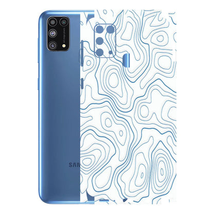 Samsung M/F/Note/Flip and C Phone Skins (All Models) - Blue And White Swirls - Matte Finish (M-139) Samsung Galaxy M31