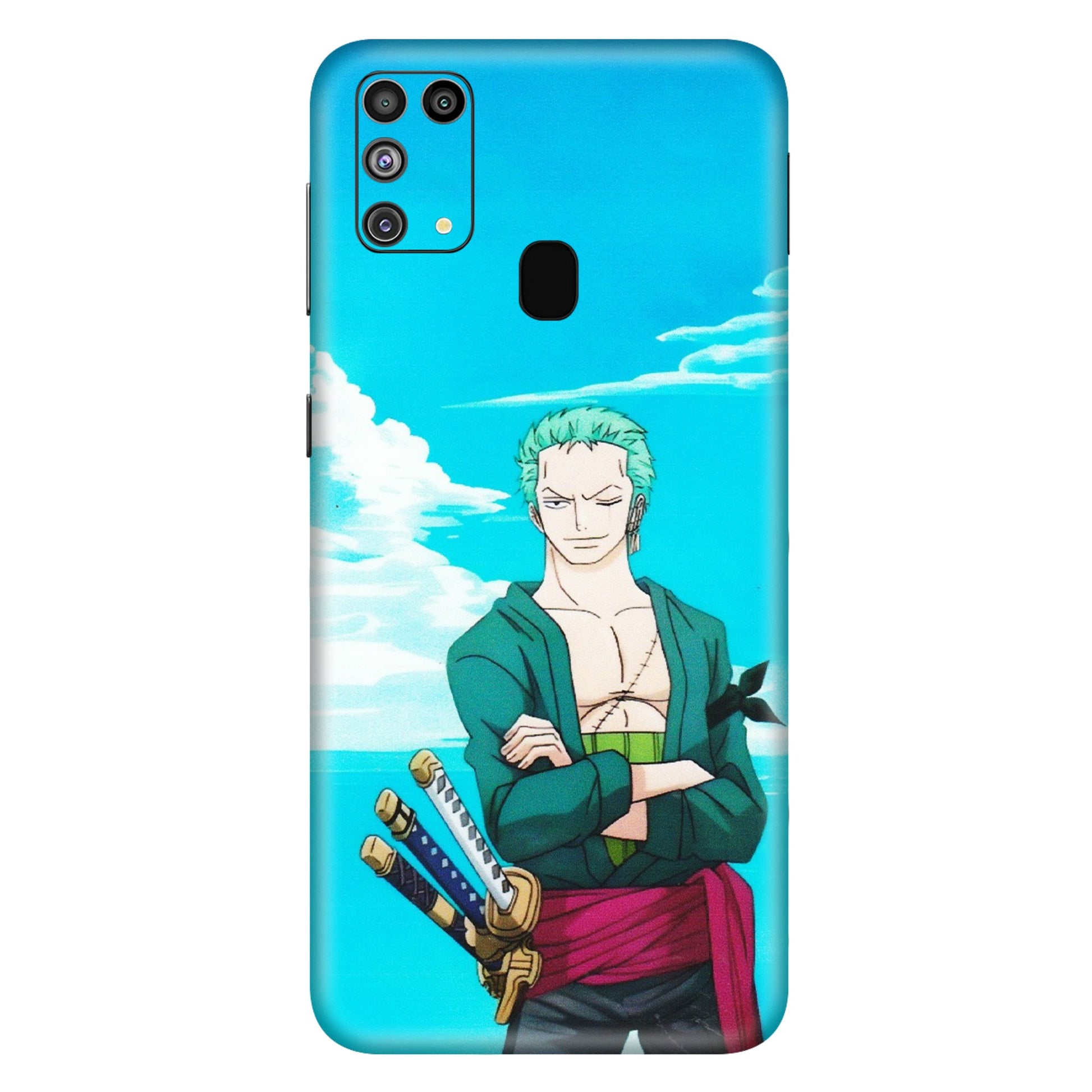 Samsung M/F/Note/Flip and C Phone Skins (All Models) - Cool Swordman Zoro Anime - Matte Finish (M-143) Samsung Galaxy M31