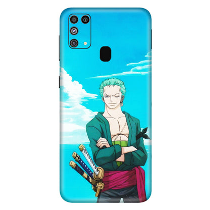 Samsung M/F/Note/Flip and C Phone Skins (All Models) - Cool Swordman Zoro Anime - Matte Finish (M-143) Samsung Galaxy M31