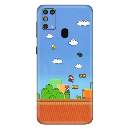 Samsung M/F/Note/Flip and C Phone Skins (All Models) - Mario Game Scene - Matte Finish (M-24) Samsung Galaxy M31