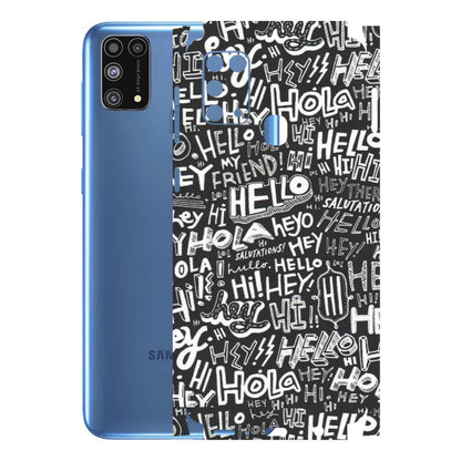 Samsung M/F/Note/Flip and C Phone Skins (All Models) - Hi Hello Doodles - Matte Finish (M-25) Samsung Galaxy M31