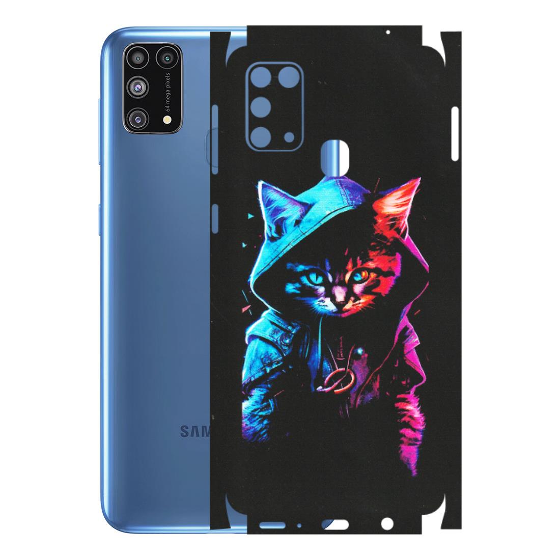 Samsung M/F/Note/Flip and C Phone Skins (All Models) - Cyberpunk Cat - Matte Finish (M-45) Samsung Galaxy M31