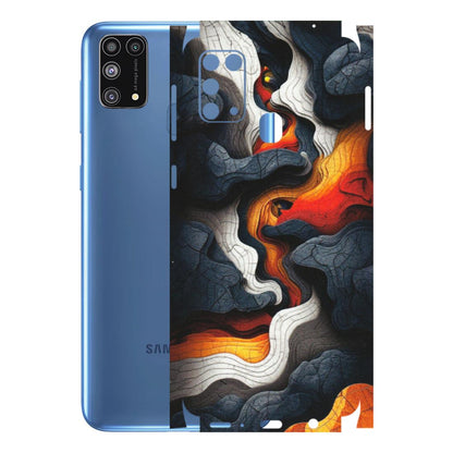 Samsung M/F/Note/Flip and C Phone Skins (All Models) - Abstract Volcanic Layers - Matte Finish (M-52) Samsung Galaxy M31