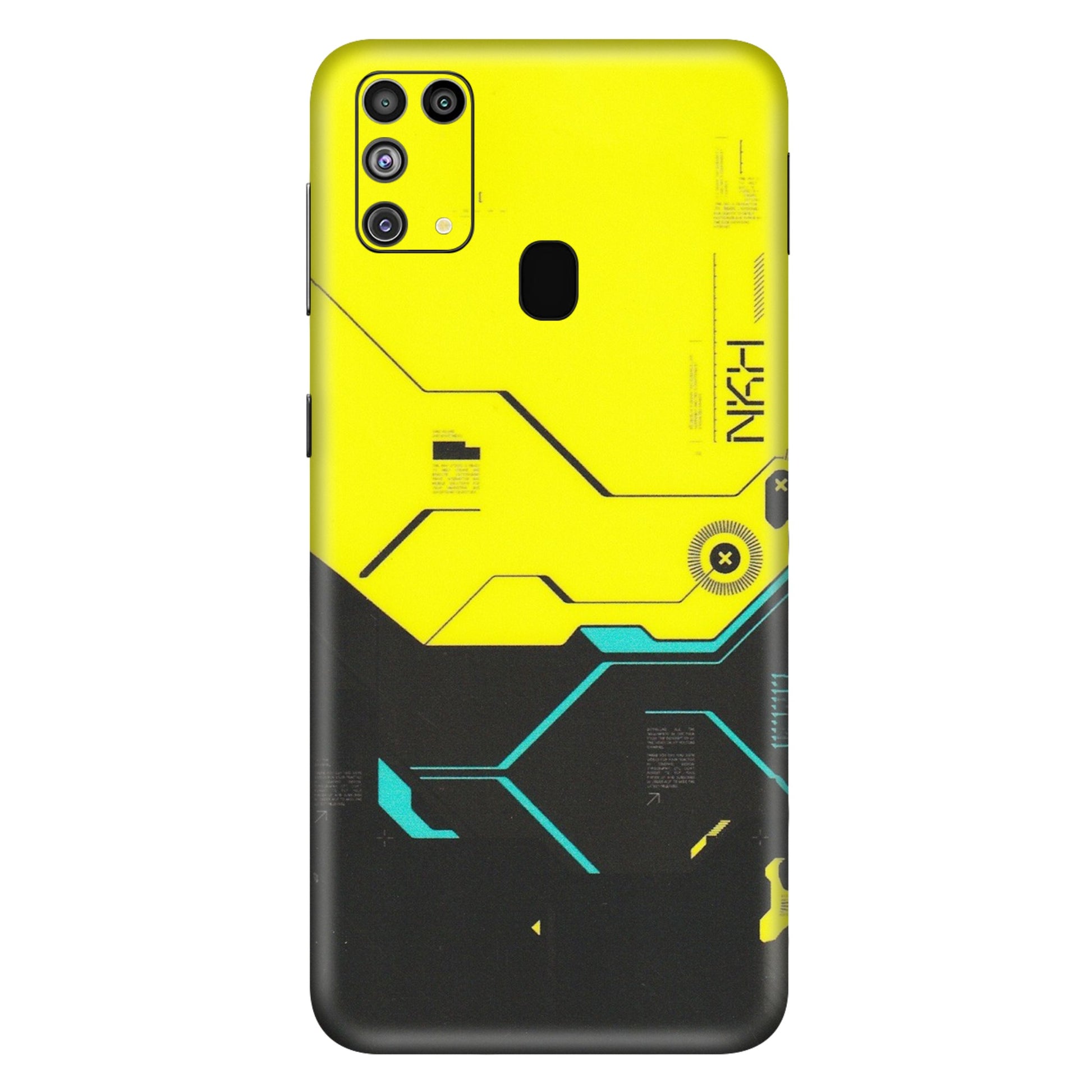 Samsung M/F/Note/Flip and C Phone Skins (All Models) - Black Yellow Technica - Matte Finish (M-53) Samsung Galaxy M31