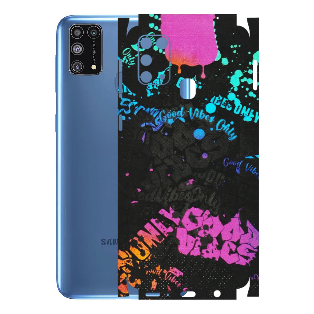 Samsung M/F/Note/Flip and C Phone Skins (All Models) - Majestic Black Vibes - Matte Finish (M-62) Samsung Galaxy M31