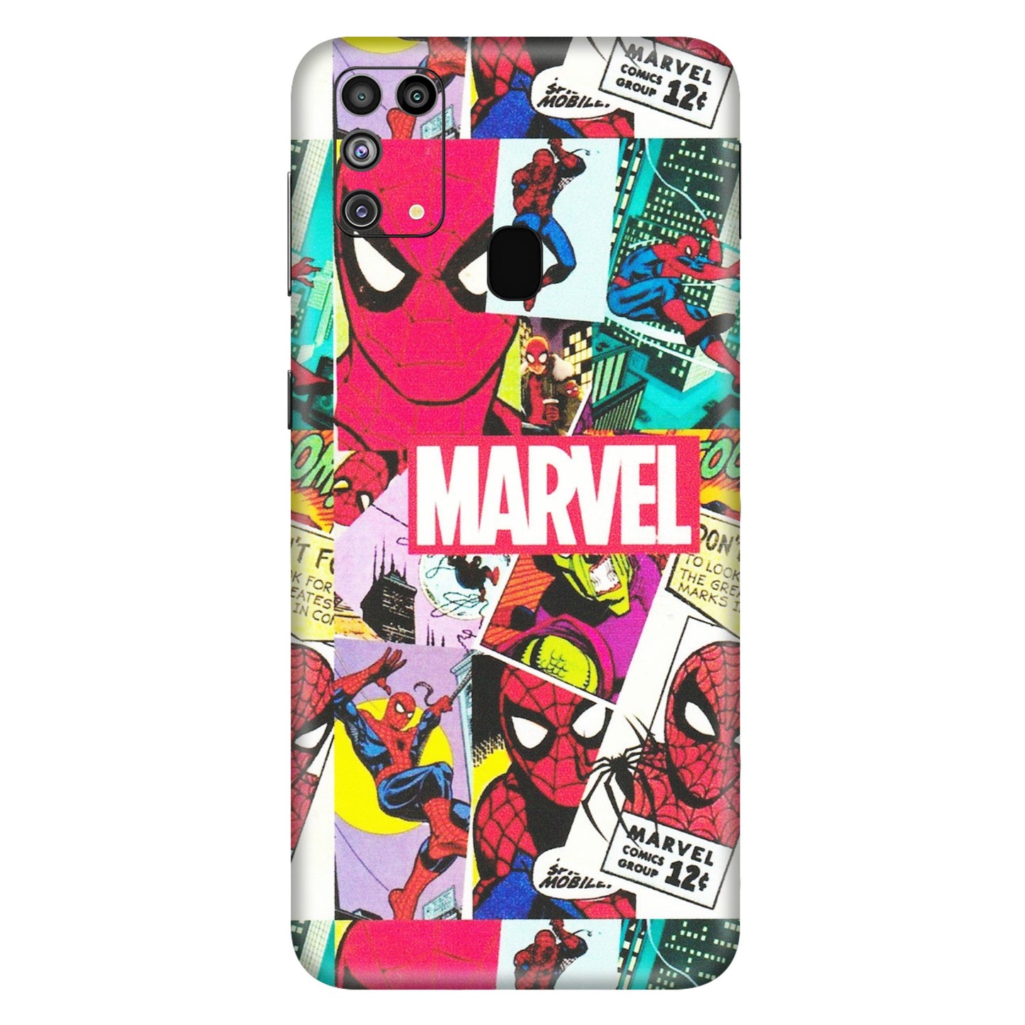 Samsung M/F/Note/Flip and C Phone Skins (All Models) - Marvel Comic Spiderman Grafitti - Matte Finish (M-72) Samsung Galaxy M31