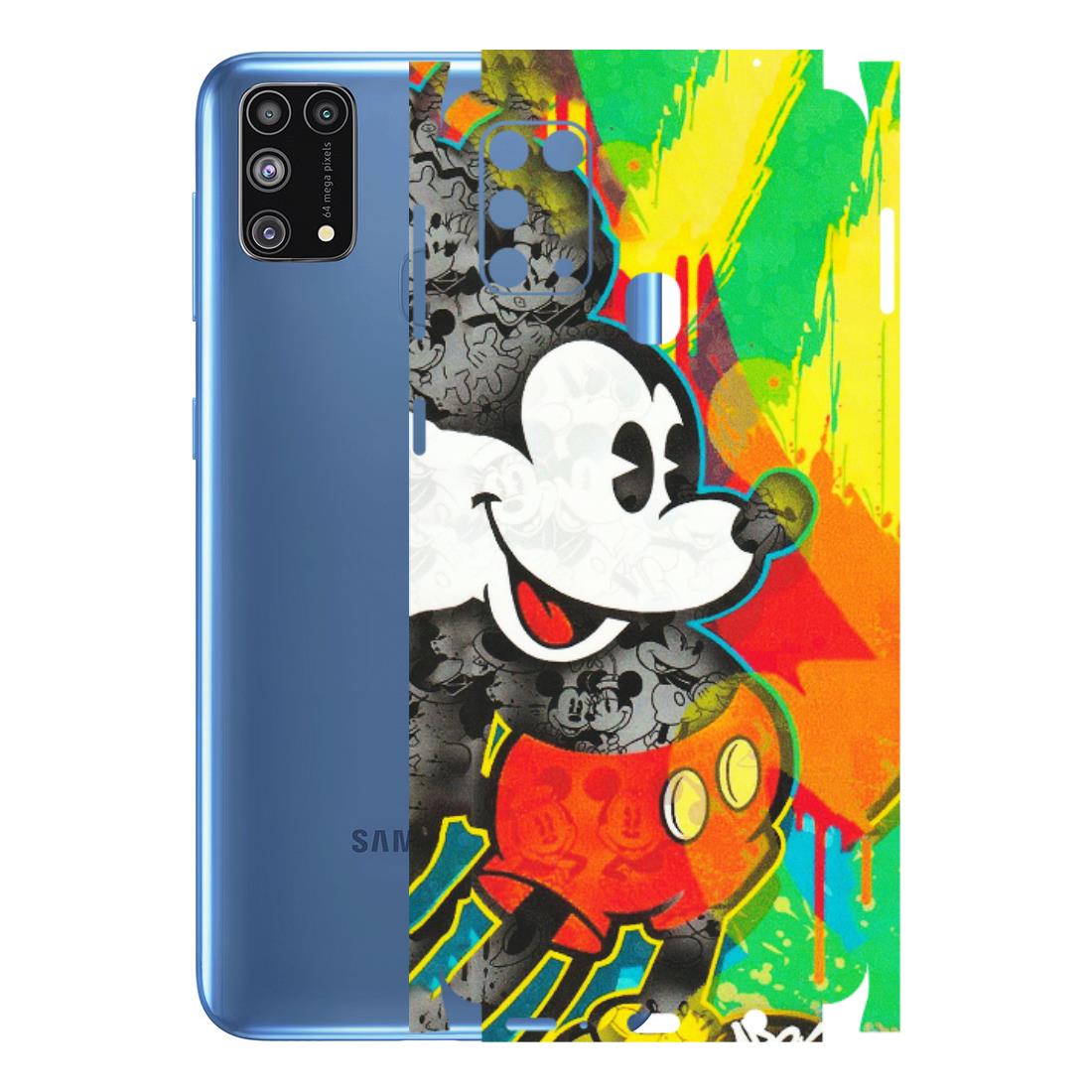 Samsung M/F/Note/Flip and C Phone Skins (All Models) - Multiple Mickey With Colourful Texture - Matte Finish (M-84) Samsung Galaxy M31