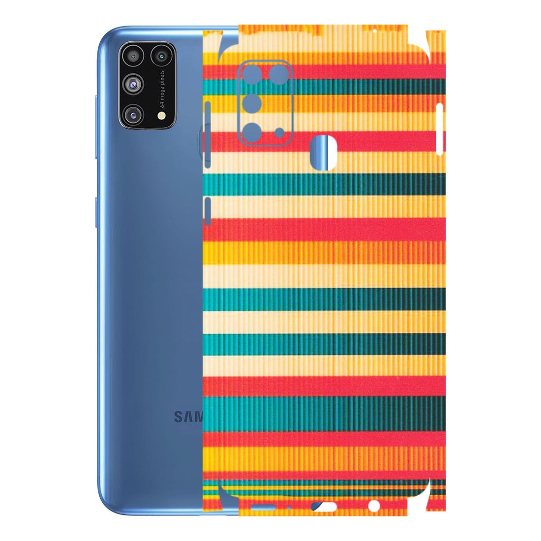 Samsung M/F/Note/Flip and C Phone Skins (All Models) - Colourful Stripes Soothing Effect - Matte Finish (M-86) Samsung Galaxy M31