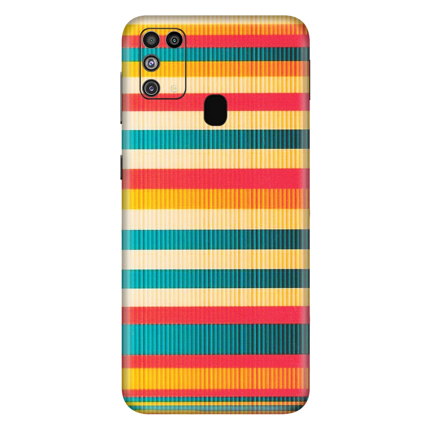 Samsung M/F/Note/Flip and C Phone Skins (All Models) - Colourful Stripes Soothing Effect - Matte Finish (M-86) Samsung Galaxy M31