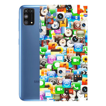 Samsung M/F/Note/Flip and C Phone Skins (All Models) - All Apple Icons - Matte Finish (M-93) Samsung Galaxy M31