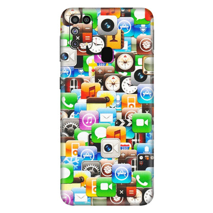 Samsung M/F/Note/Flip and C Phone Skins (All Models) - All Apple Icons - Matte Finish (M-93) Samsung Galaxy M31