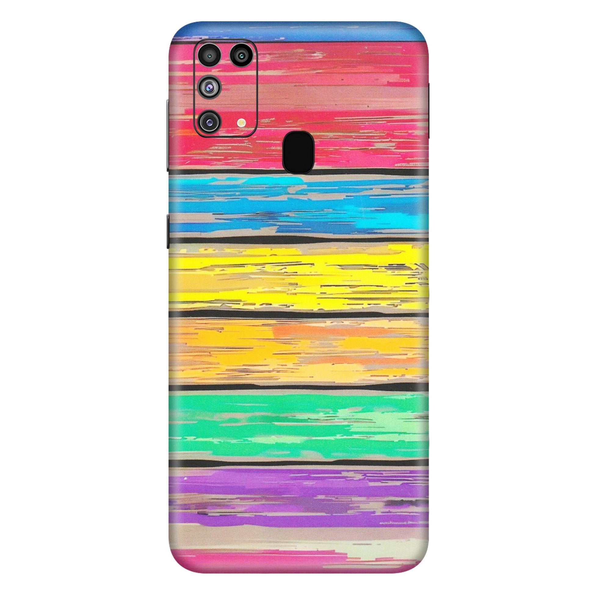 Samsung M/F/Note/Flip and C Phone Skins (All Models) - Multi Colour Wooden Wall - Matte Finish (M-96) Samsung Galaxy M31
