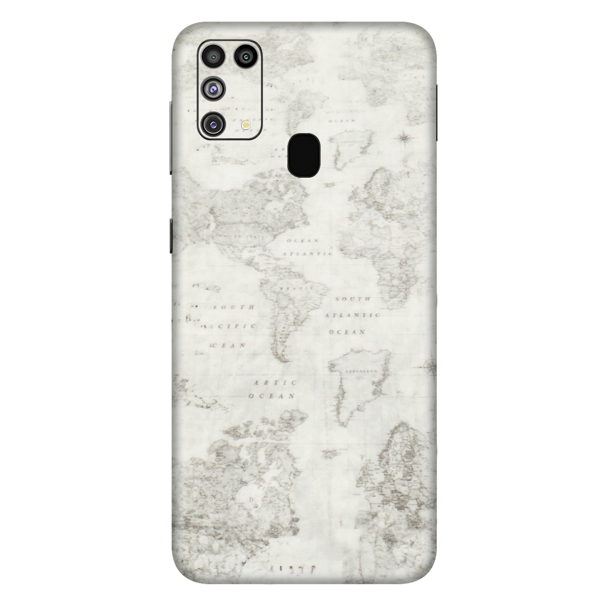 Samsung M/F/Note/Flip and C Phone Skins (All Models) - World Travel Map - Transparent Finish (T-04) Samsung Galaxy M31