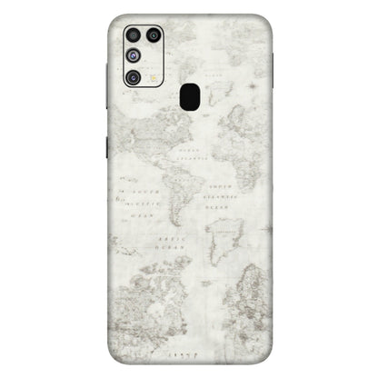 Samsung M/F/Note/Flip and C Phone Skins (All Models) - World Travel Map - Transparent Finish (T-04) Samsung Galaxy M31