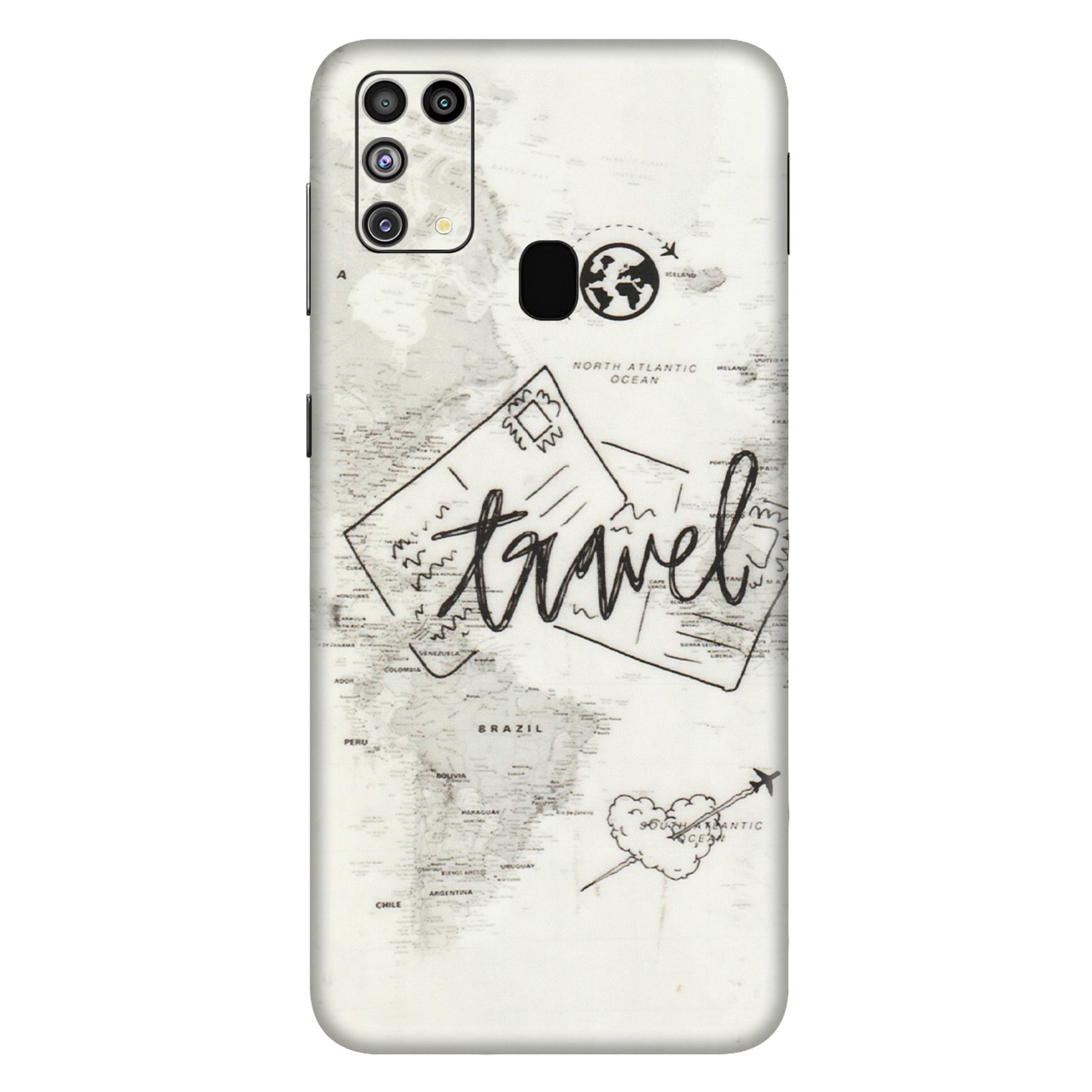 Samsung M/F/Note/Flip and C Phone Skins (All Models) - Travel Ticket - Transparent Finish (T-06) Samsung Galaxy M31