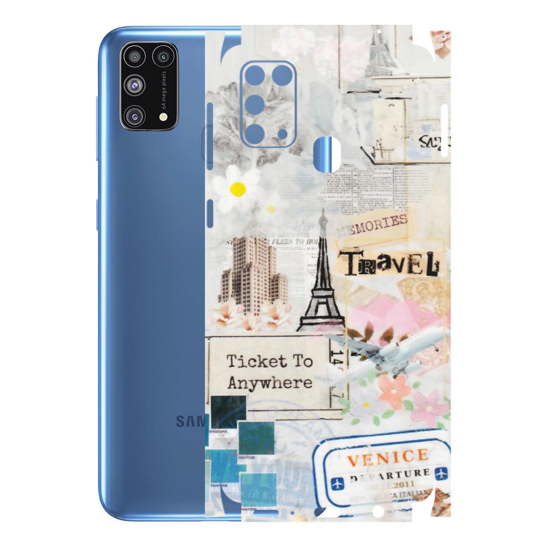Samsung M/F/Note/Flip and C Phone Skins (All Models) - Travel Memories - Transparent Finish (T-09) Samsung Galaxy M31