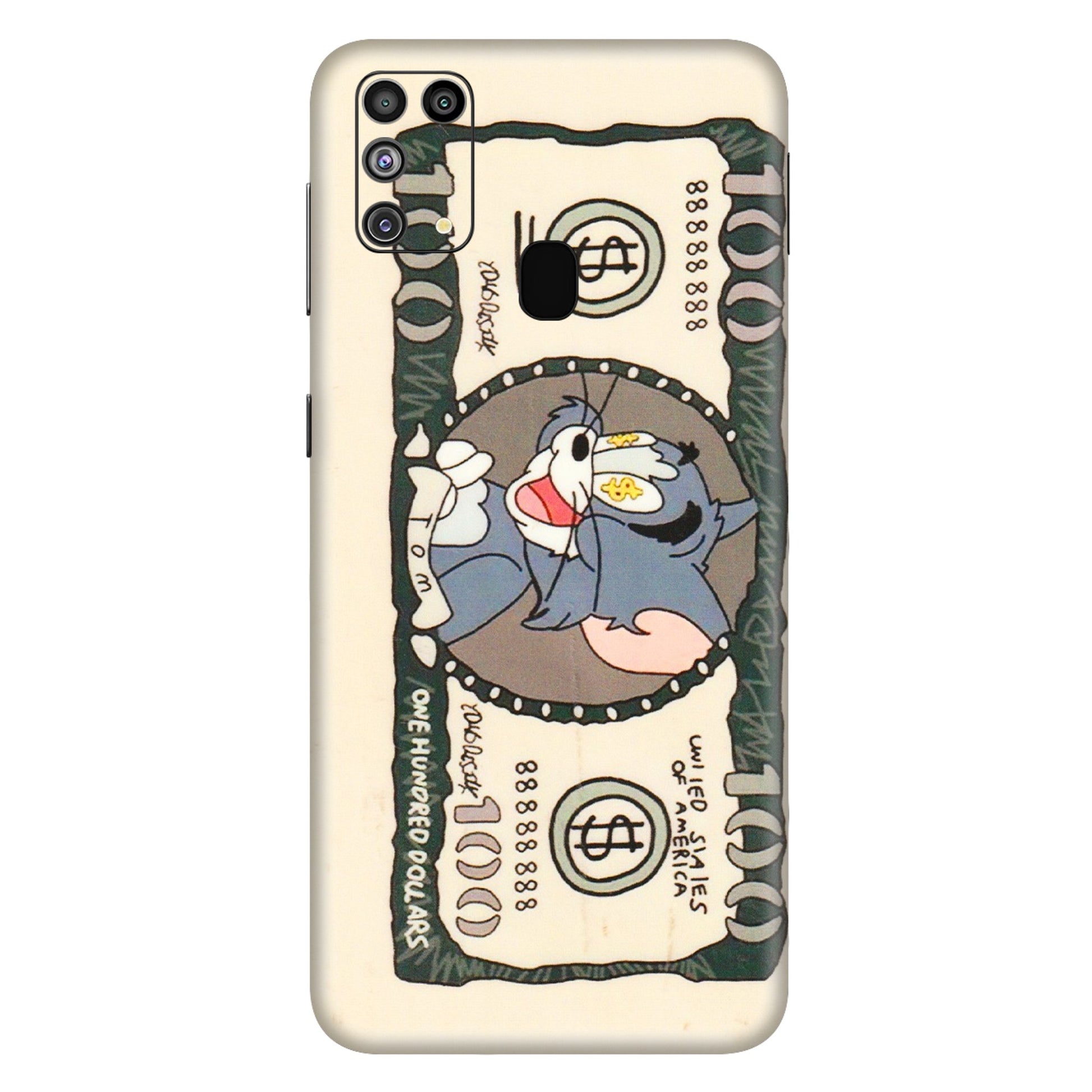 Samsung M/F/Note/Flip and C Phone Skins (All Models) - One Hundred Dollar Tom - Transparent Finish (T-16) Samsung Galaxy M31