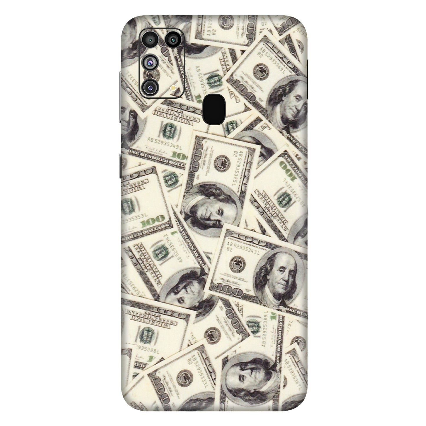 Samsung M/F/Note/Flip and C Phone Skins (All Models) - Dollar Lover - Transparent Finish (T-17) Samsung Galaxy M31
