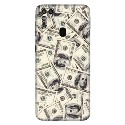 Samsung M/F/Note/Flip and C Phone Skins (All Models) - Dollar Lover - Transparent Finish (T-17) Samsung Galaxy M31