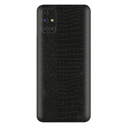 Samsung M/F/Note/Flip and C Phone Skins (All Models) - Snake Leather Black - 3D Embossed Finish (L-107) Samsung Galaxy M31s