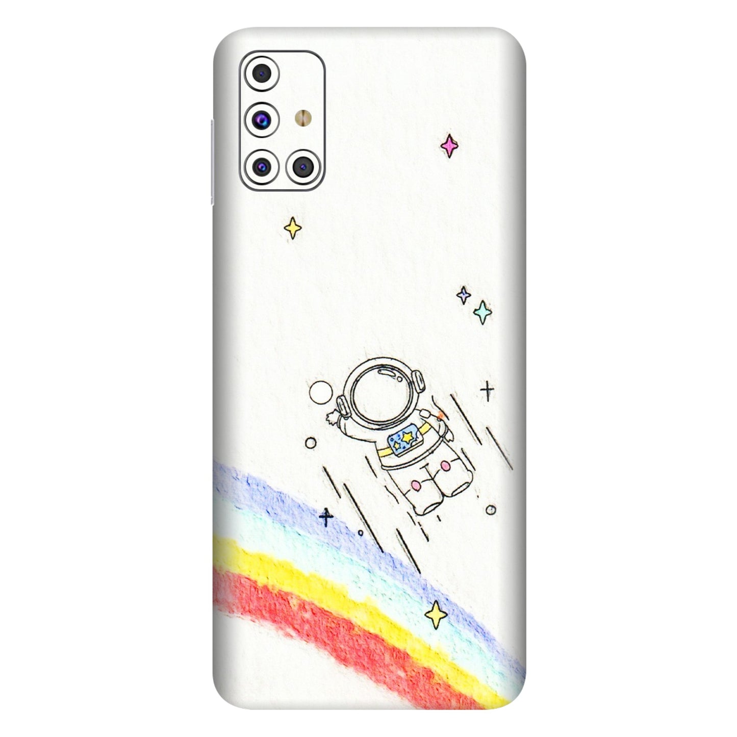 Samsung M/F/Note/Flip and C Phone Skins (All Models) - Milkyway Astronaut - 3D Embossed Finish (L-110) Samsung Galaxy M31s
