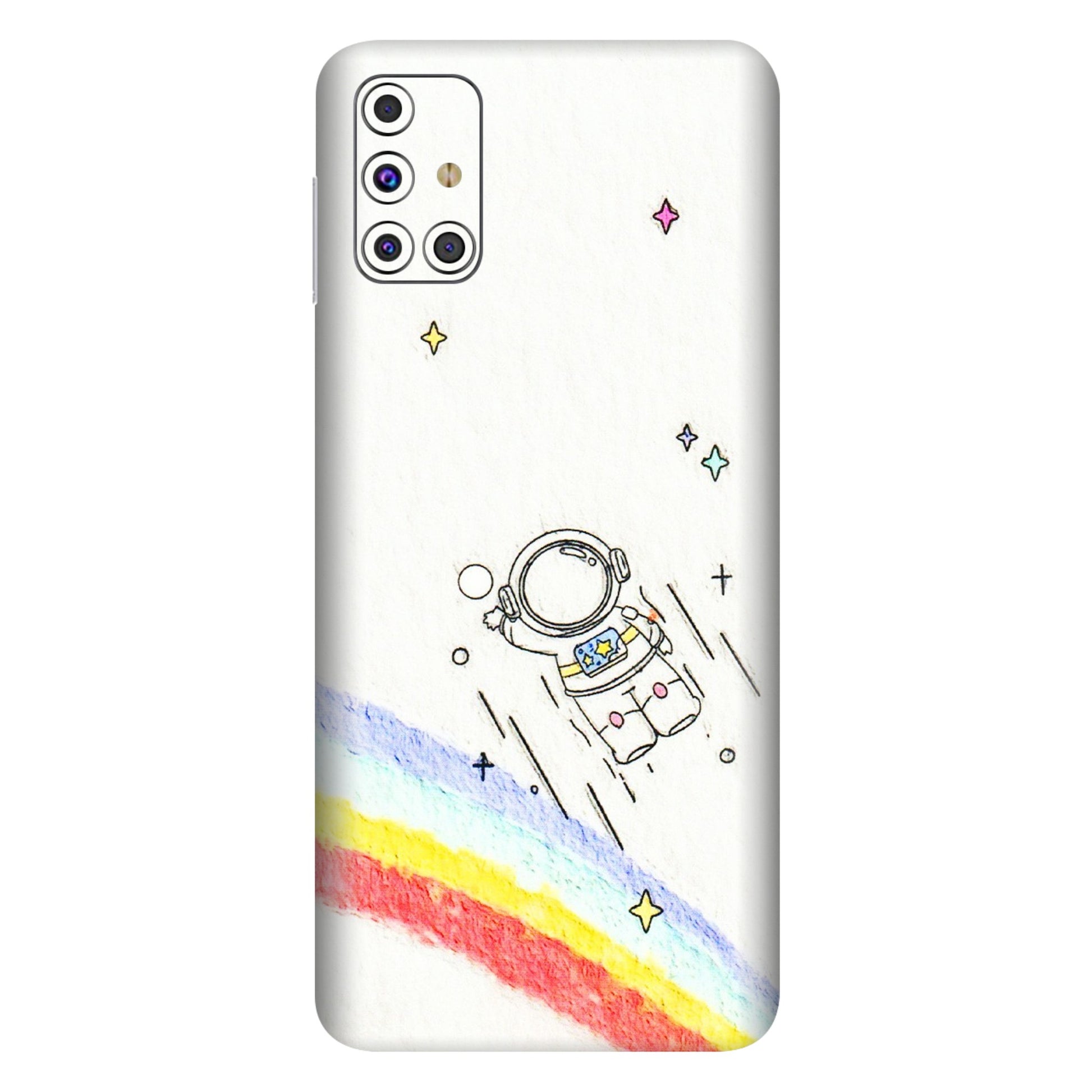 Samsung M/F/Note/Flip and C Phone Skins (All Models) - Milkyway Astronaut - 3D Embossed Finish (L-110) Samsung Galaxy M31s