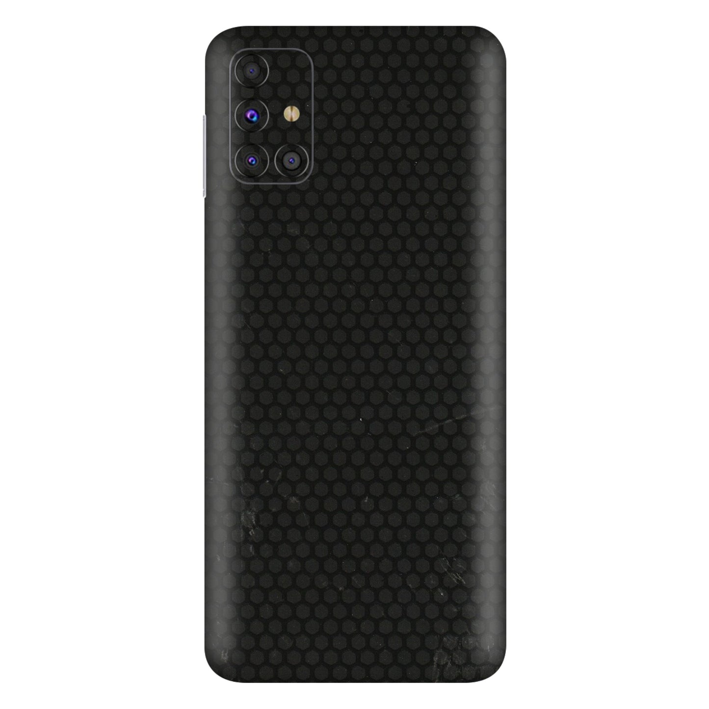 Samsung M/F/Note/Flip and C Phone Skins (All Models) - Black honeycomb - 3D Embossed Finish (L-114) Samsung Galaxy M31s
