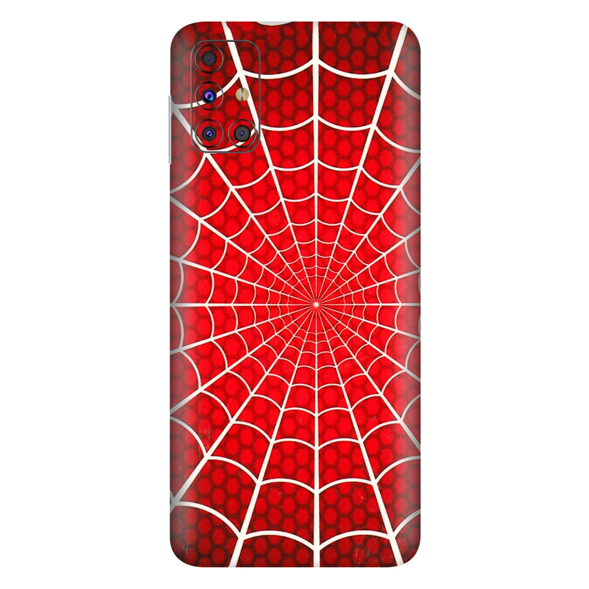 Samsung M/F/Note/Flip and C Phone Skins (All Models) - Classic Spidey Web - 3D Embossed Finish (L-115) Samsung Galaxy M31s