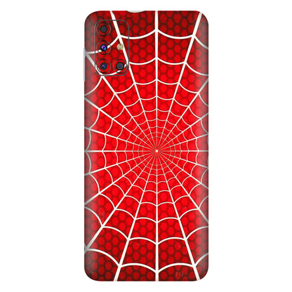 Samsung M/F/Note/Flip and C Phone Skins (All Models) - Classic Spidey Web - 3D Embossed Finish (L-115) Samsung Galaxy M31s
