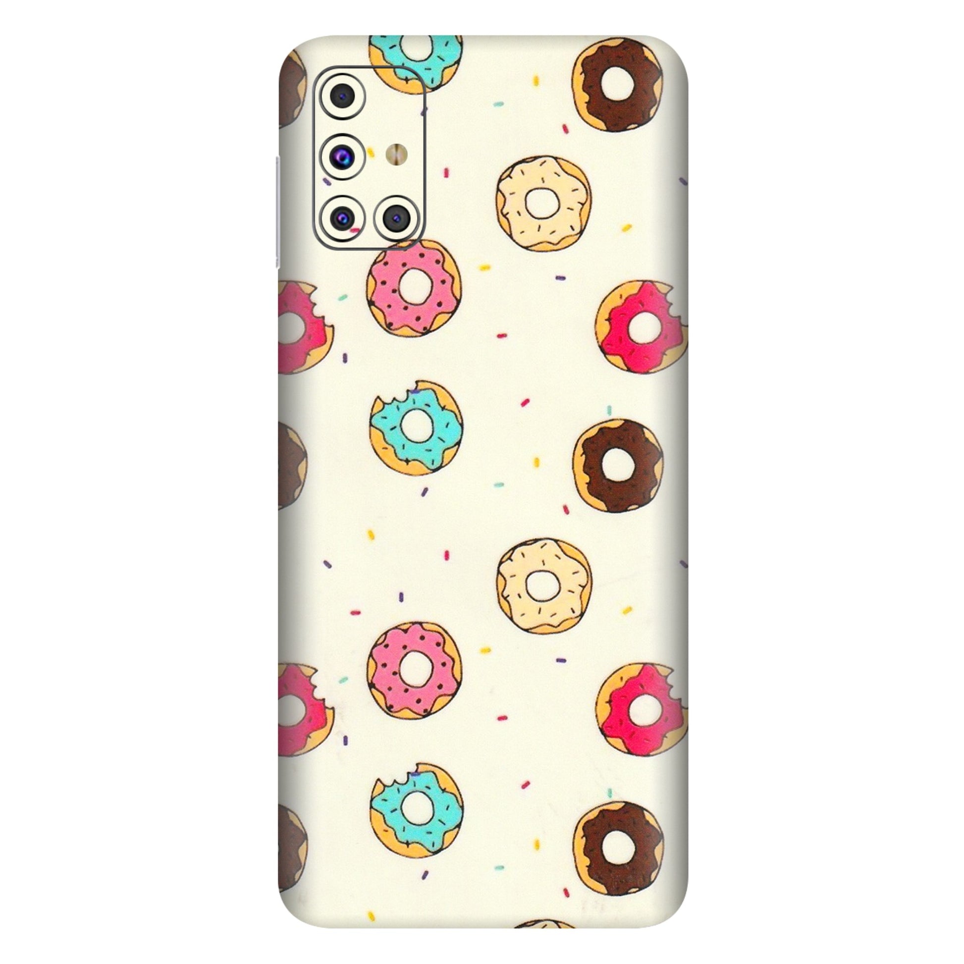 Samsung M/F/Note/Flip and C Phone Skins (All Models) - Mini Donuts Doodle Art - 3D Embossed Finish (L-122) Samsung Galaxy M31s